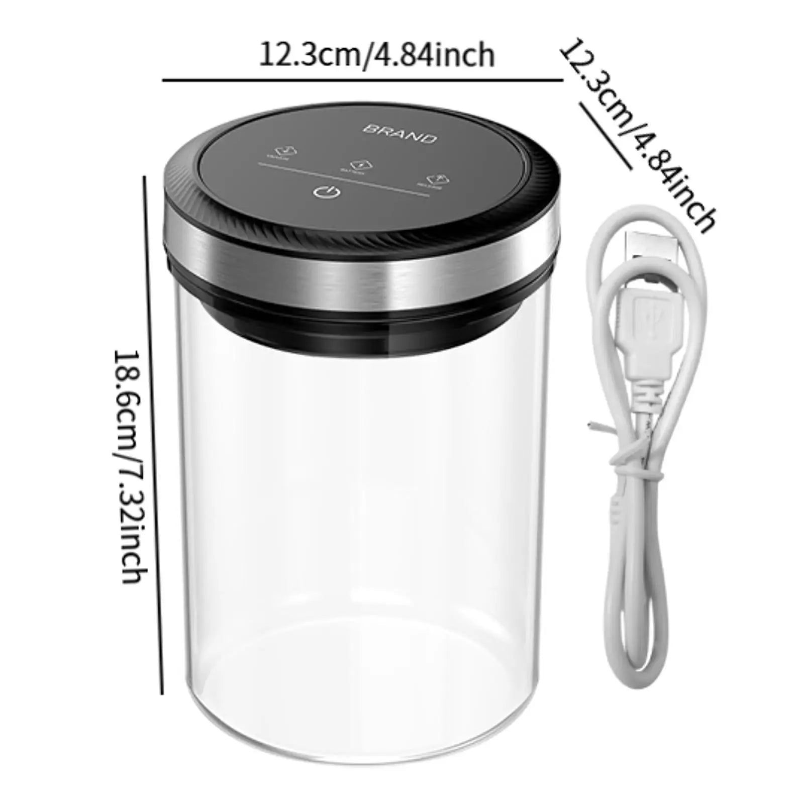 Boîte à café sous vide automatique, récipient alimentaire, presse à large bouche, pot scellé sous vide, récipient à café pour thé, grains de café, céréales