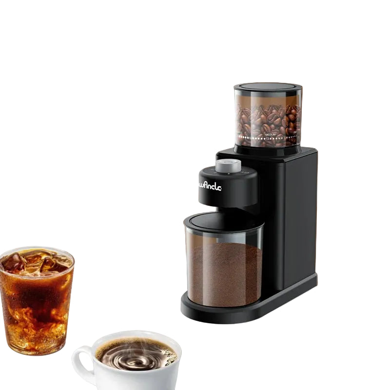 Moulin à café électrique à meules coniques 25 réglages – Broyeur de grains pour espresso et cafetière à piston 200 W