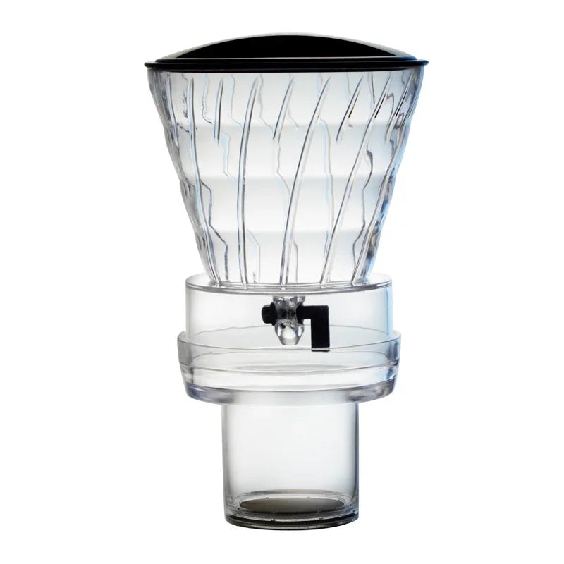 Cafetière à infusion goutte à goutte 600 ml en verre avec filtre réutilisable – Dripper manuel pour café glacé et chaud