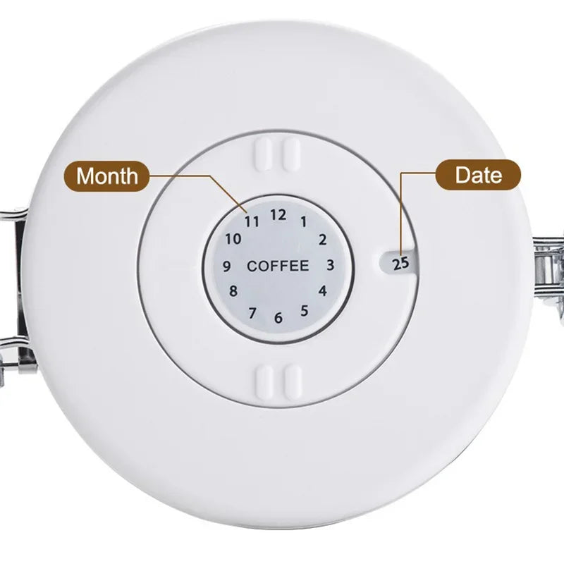 Boîte de conservation hermétique en acier inoxydable 304 1,8 L – Récipient pour grains de café, épices et aliments secs