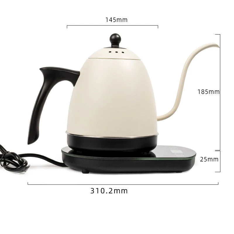 Bouilloire électrique 0,8 L à col de cygne avec maintien de température – versement précis pour café et infusion