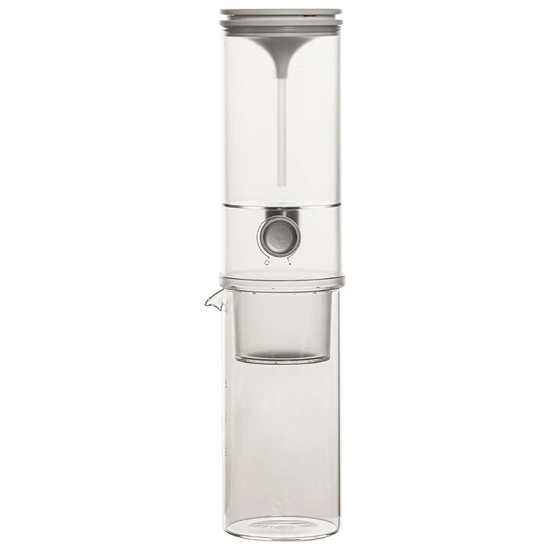 Cafetière à infusion froide goutte à goutte en verre double réservoir 450 ml / 470 ml – Système portable avec filtration