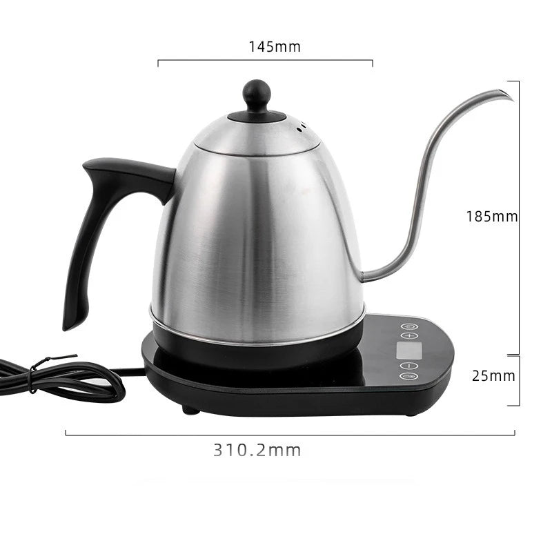 Bouilloire électrique 0,8 L à col de cygne avec maintien de température – versement précis pour café et infusion