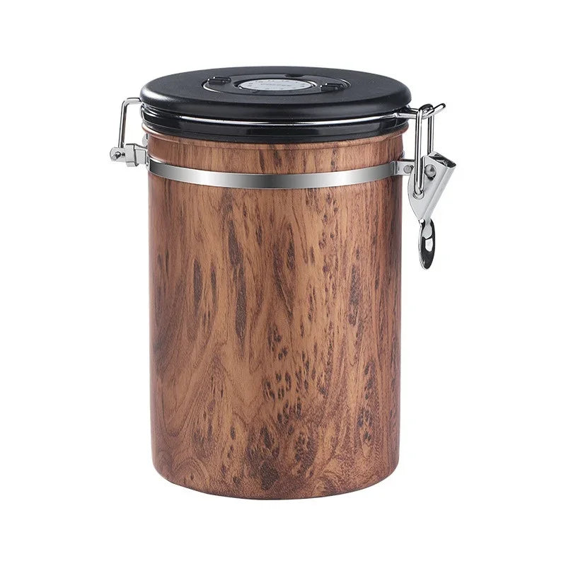 Boîte de conservation hermétique en acier inoxydable 304 1,8 L – Récipient pour grains de café, épices et aliments secs