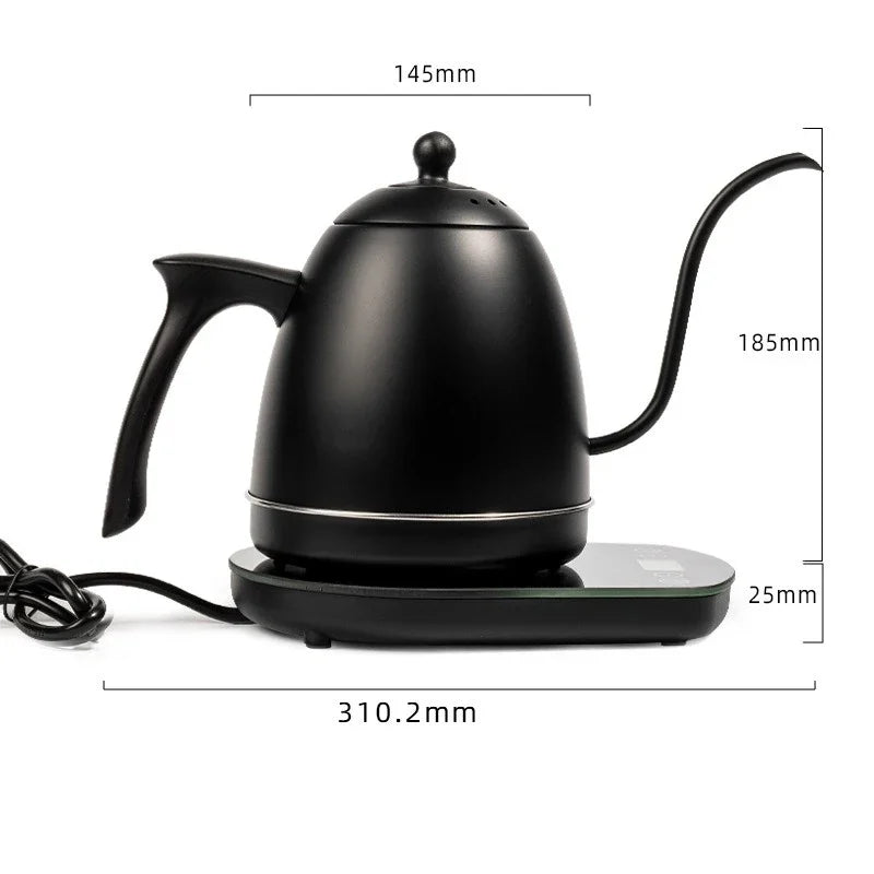 Bouilloire électrique 0,8 L à col de cygne avec maintien de température – versement précis pour café et infusion