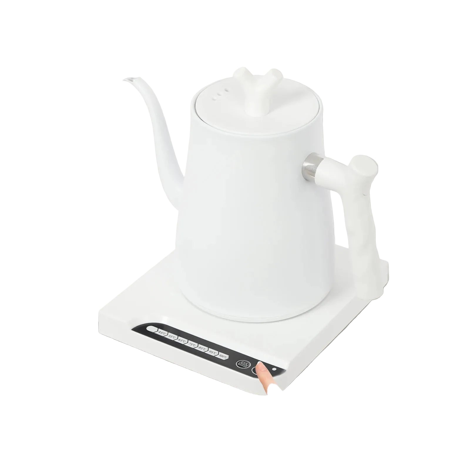 Bouilloire électrique col de cygne 1 L en acier inoxydable 304 – contrôle de température 1000 W pour café et thé