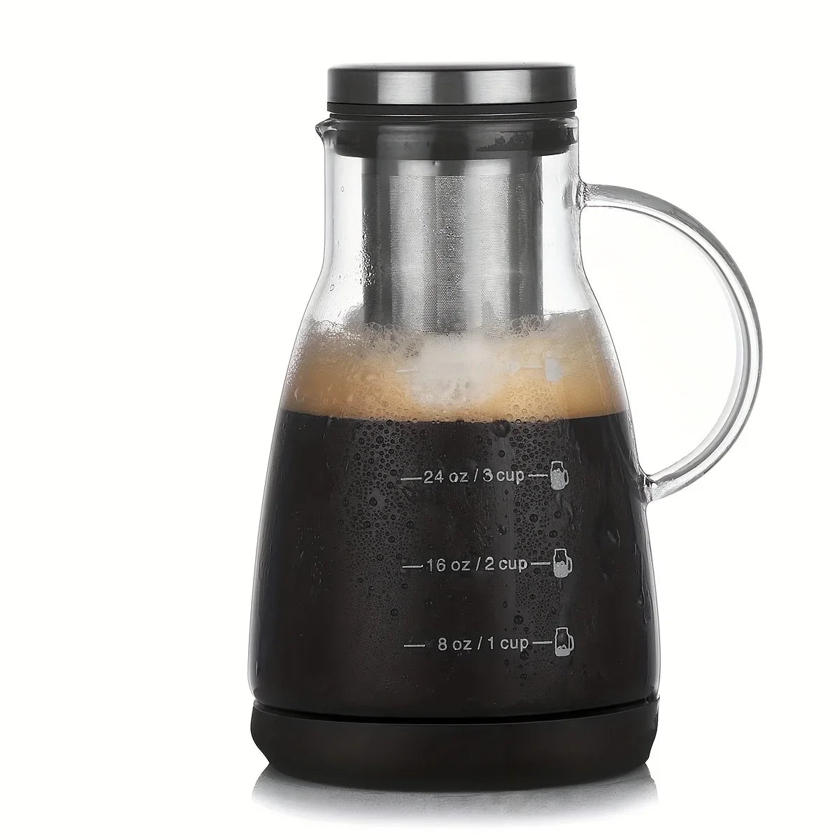 Pichet à café glacé en verre 24 oz (710 ml) – Cafetière manuelle pour infusion froide