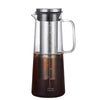 Carafe en verre pour infusion à froid 1000/1400 ml avec filtre intégré – Pichet à café glacé pour réfrigérateur