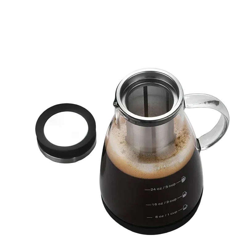 Pichet à café glacé en verre 24 oz (710 ml) – Cafetière manuelle pour infusion froide